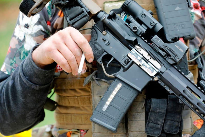 AK-47 and cigarette