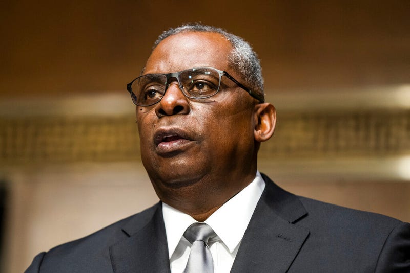 Secretary of Defense nominee Lloyd Austin, a recently retired Army general, speaks during his conformation hearing before the Senate Armed Services Committee on Capitol Hill, Tuesday, Jan. 19, 2021, in Washington. (Jim Lo Scalzo/Pool via AP)