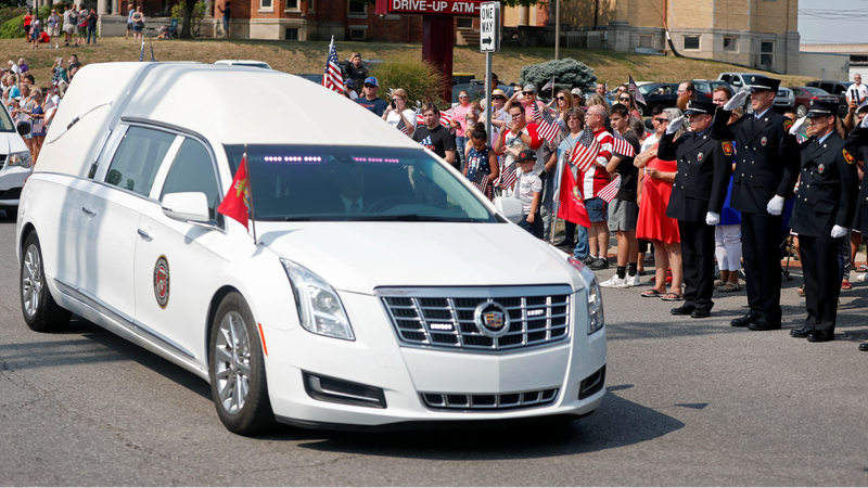 Marine's body returned to Indiana hometown with procession