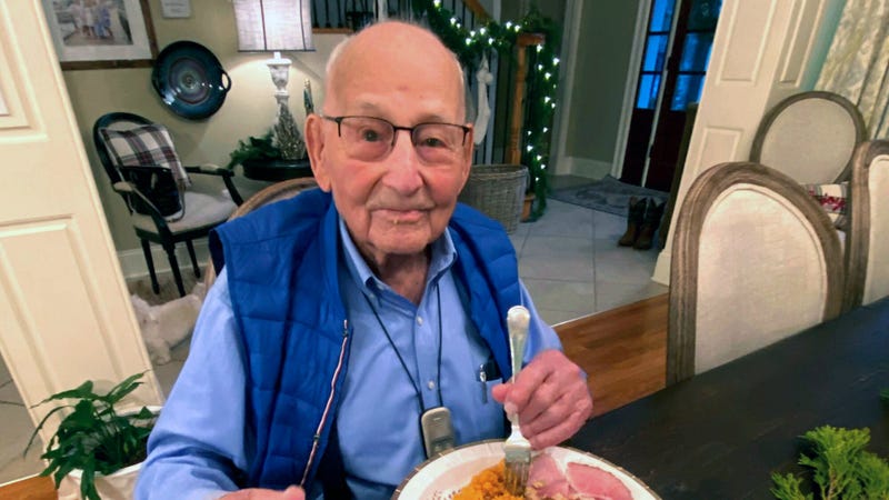 WWII vet who survived COVID-19 honored on 105th birthday