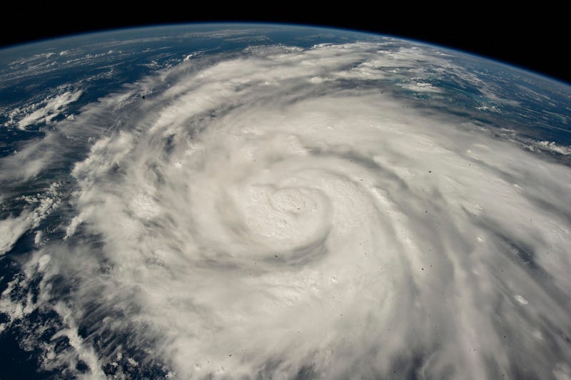 This Satellite image provided by NASA on Sept. 26, 2022, shows Hurricane Ian pictured from the International Space Station just south of Cuba gaining strength and heading toward Florida