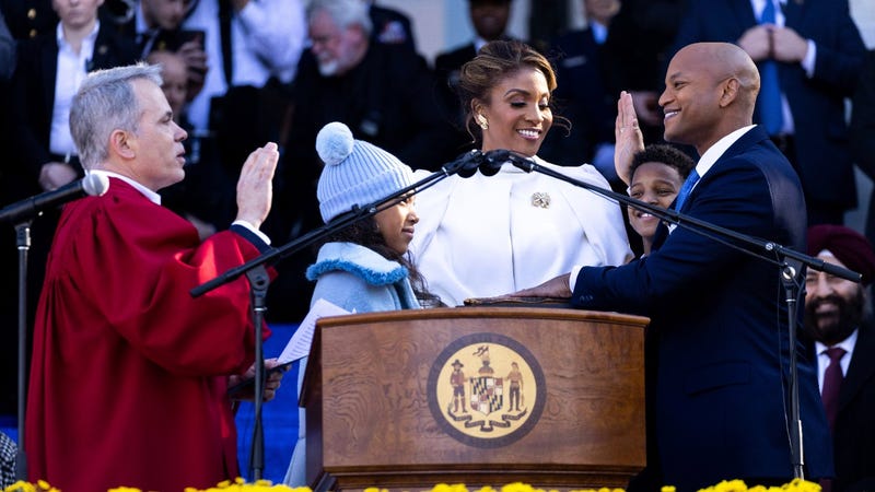 Army veteran Wes Moore sworn in as Maryland's first Black governor