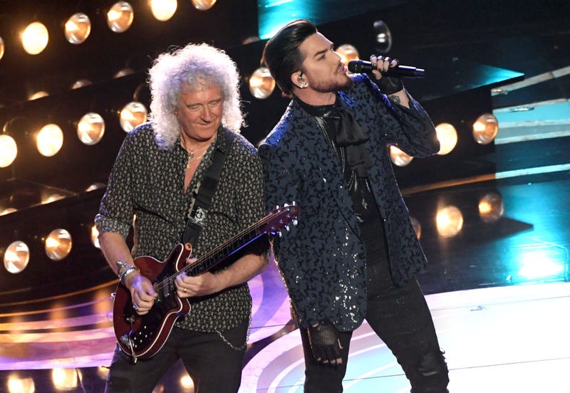 Adam Lambert (L) and Brian May of Queen perform onstage during the 91st Annual Academy Awards at Dolby Theatre on February 24, 2019 in Hollywood, California
