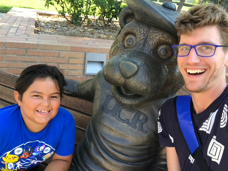 Gregory and his "Big" Alex Rajewski, a mentorship match made by Big Brothers, Big Sisters of the Inland Empire