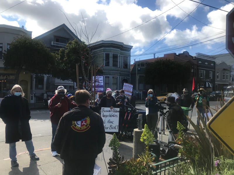 Labor activists hold demonstrations across the Bay Area in support of Alabama Amazon workers attempts to unionize.