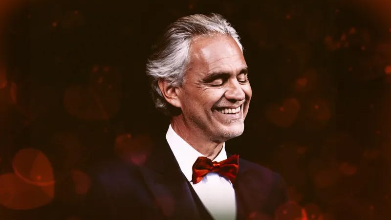 Andrea Bocelli smiling