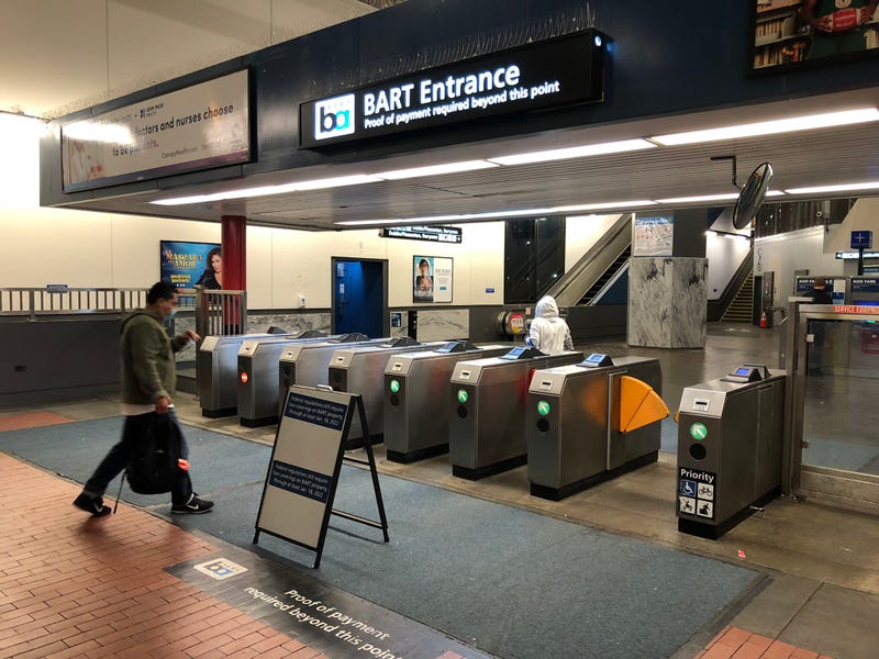 Entrance to a Bay Area BART station.