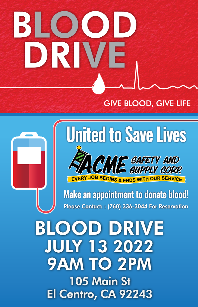 ACME Safety and Supply Corp. Blood Drive in El Centro
