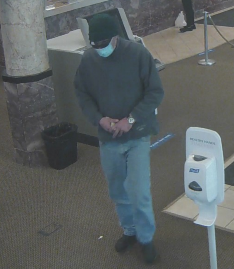 The FBI says this man is wanted to robbing a Fifth Third Bank branch in Aurora on Dec. 14.