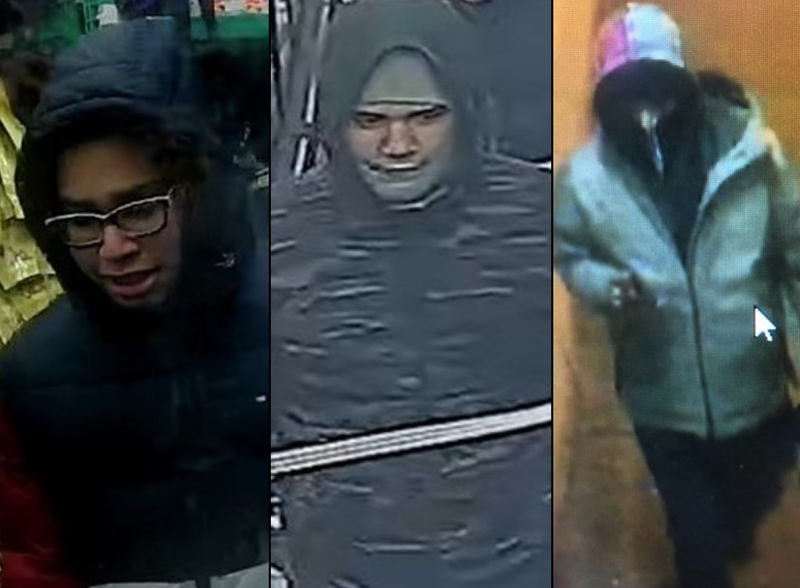 The three men being sought by police in Sunday's deadly shooting in Washington Heights