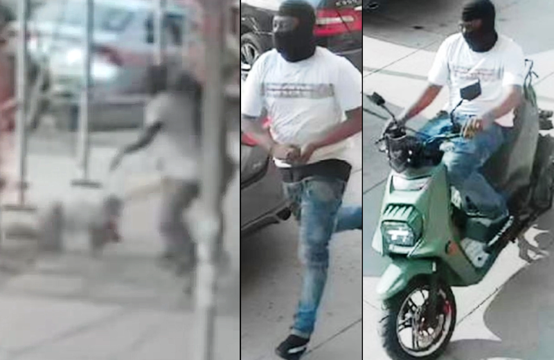 Video shows the mom and son crashing to the ground as a man robs them on the Grand Concourse in Fordham Heights on May 4