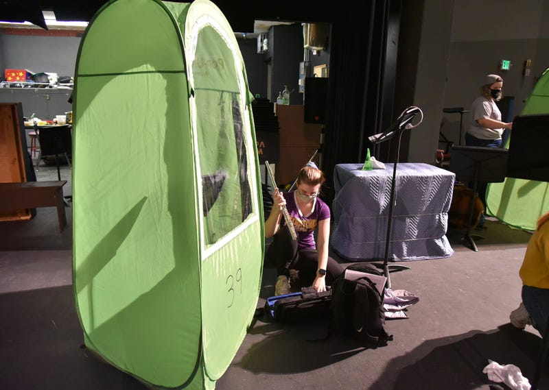 The students say they really like them, although some have admitted to getting their hair stuck in the pop-up pod's zipper.