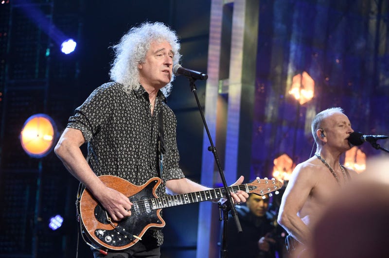 Queen’s Brian May and inductee Phil Collen of Def Leppard perform at the 2019 Rock & Roll Hall Of Fame Induction Ceremony - Show at Barclays Center on March 29, 2019 in New York City