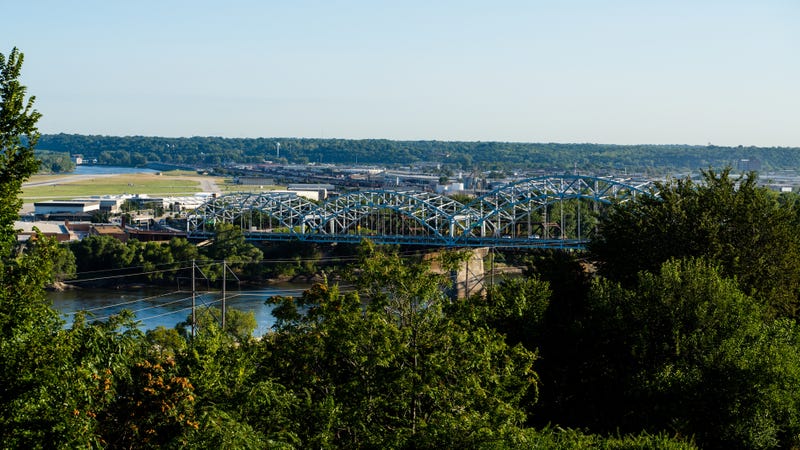The Buck O'Neil Bridge in Kansas City, MO