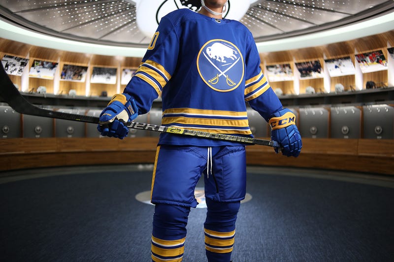 Sabres royal blue home jersey