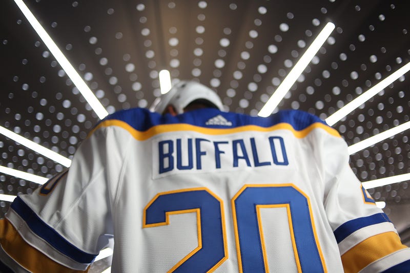 Sabres royal blue away wordmark
