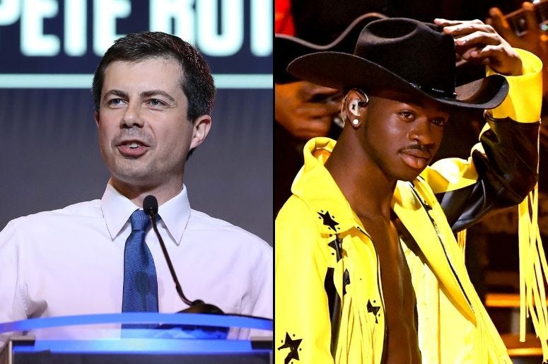 Pete Buttigieg and Lil Nas X