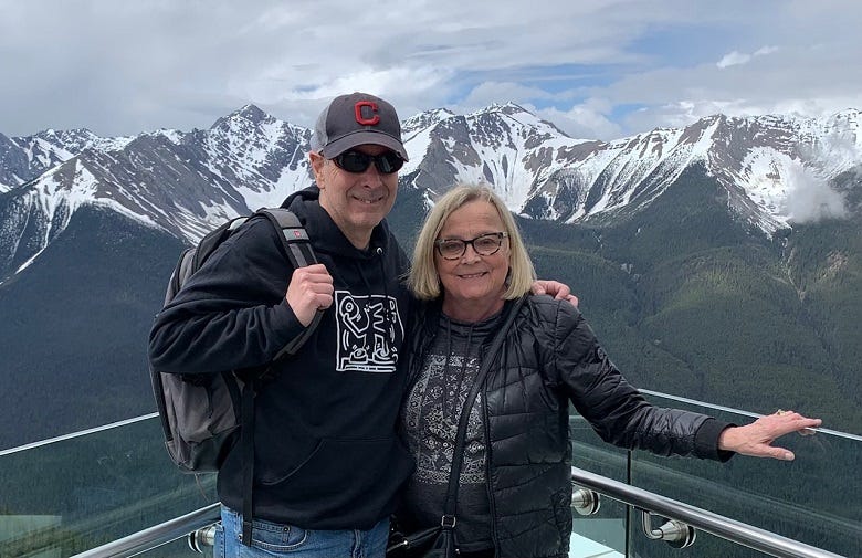 Top of the world! Sulphur Mountain. Elevation 7486 feet.