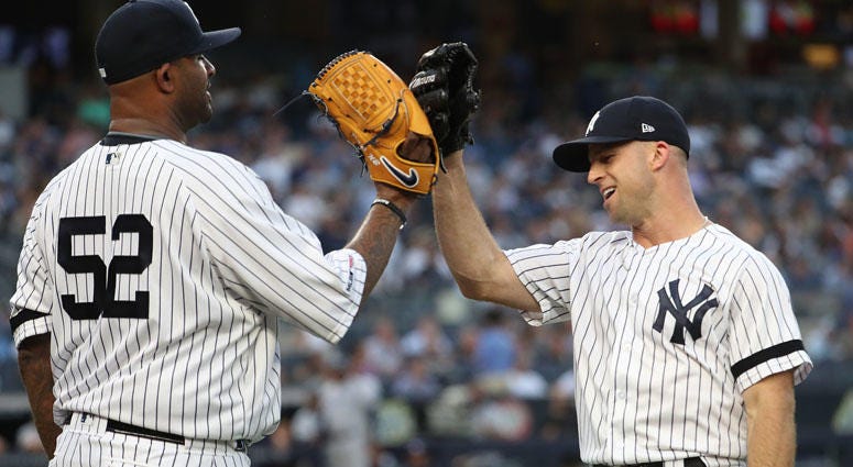 CC Sabathia and Brett Gardner in 2019