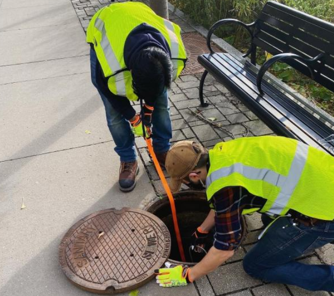 Testing sewage water