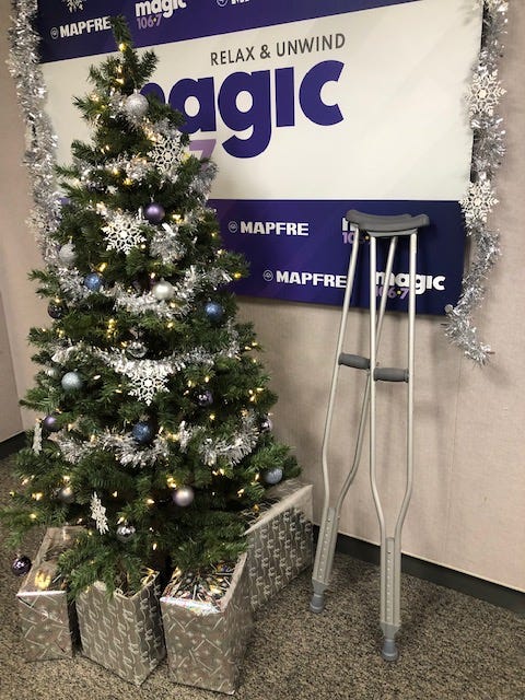 David Has Crutches For Christmas