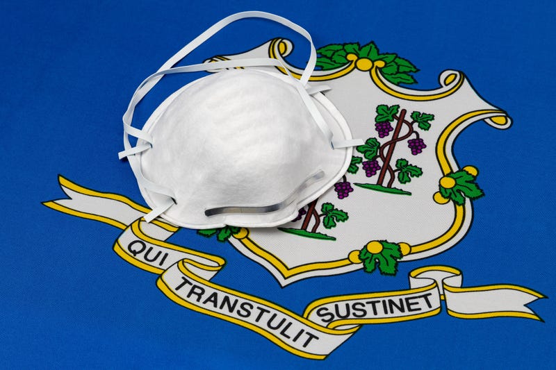 Connecticut flag with mask