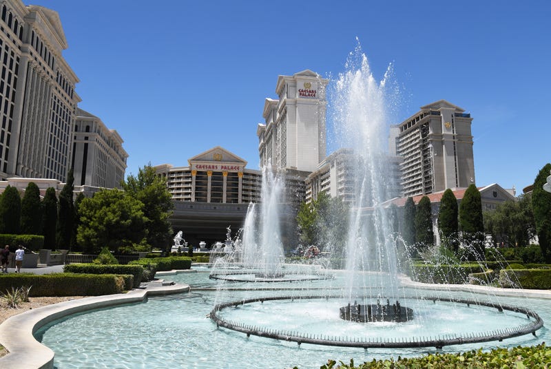 An exterior view shows Caesars Palace on the Las Vegas Strip on June 24, 2019 in Las Vegas, Nevada