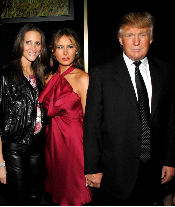 Stephanie Winston Wolkoff, Melania Trump and Donald Trump attend GUCCI and MADONNA host A NIGHT TO BENEFIT RAISING MALAWI AND UNICEF at the United Nations on February 6, 2008 in New York City.
