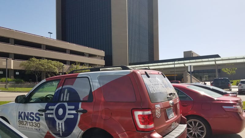 KNSS News vehicle at Wichita City Hall