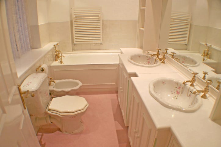 Carpeted bathroom
