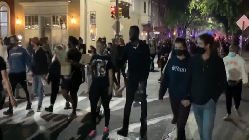 People took to the streets of Philly, protesting the decision of a Kentucky grand jury not to indict police offers in the death of Breonna Taylor.