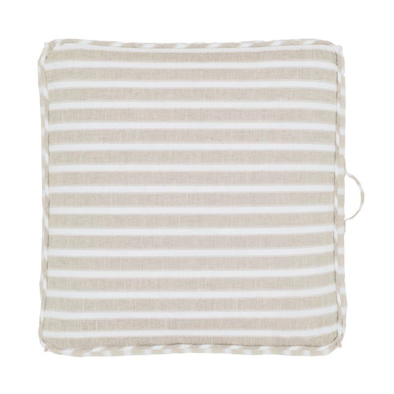 Chambray Stripe Indoor Single Floor Cushion