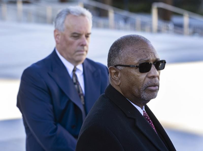 Former NDOC boss Charles Daniels addresses the media.
