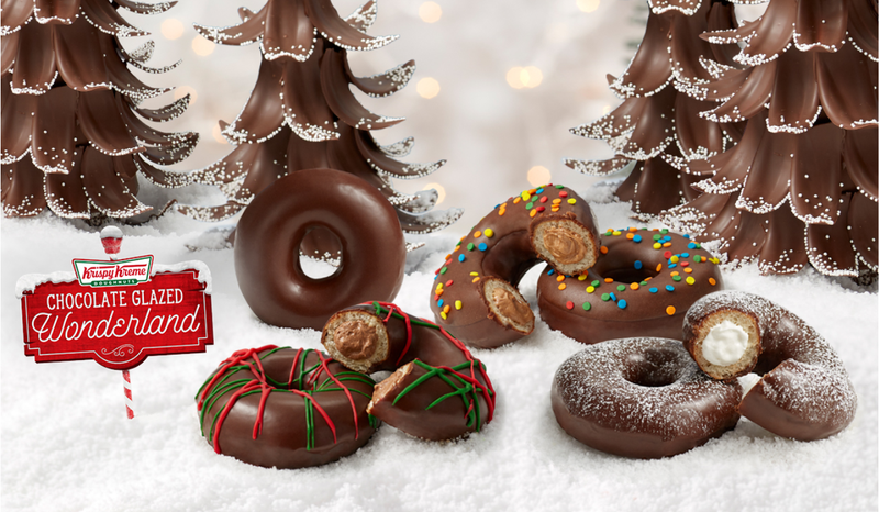 Krispy Kreme Chocolate Glazed Wonderland doughnuts