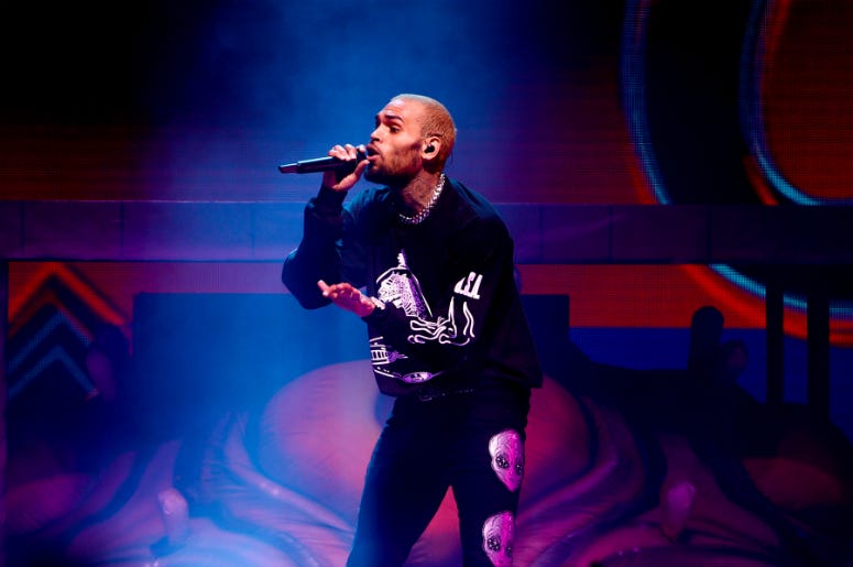 Chris Brown performs at Staples Center on October 11, 2019 in Los Angeles, California