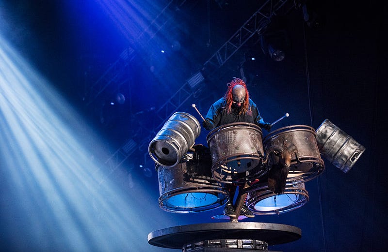 Shawn Crahan from Slipknot performs at 2015 Rock in Rio on September 25, 2015 in Rio de Janeiro, Brazil