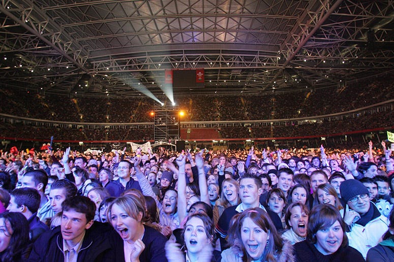 Crowds cheer