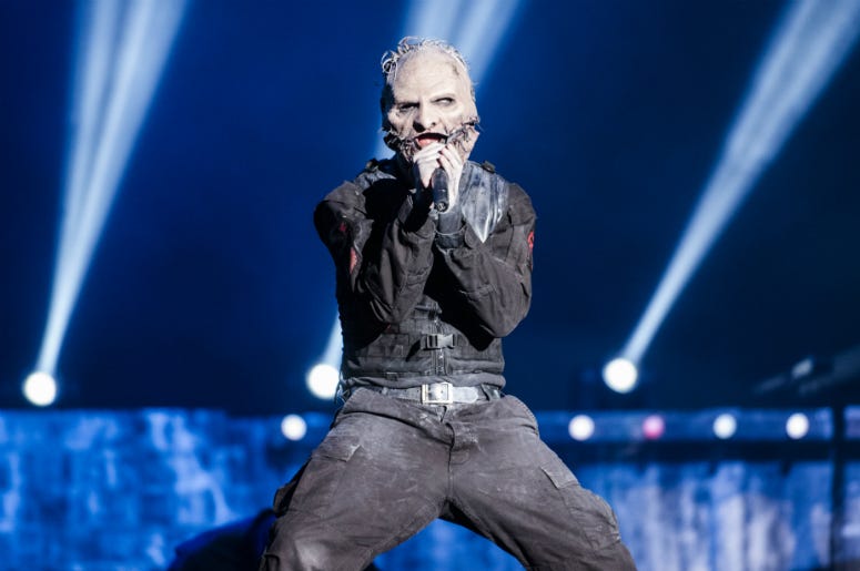Corey Taylor from Slipknot performs at 2015 Rock in Rio .