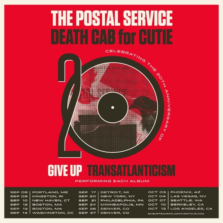 THE POSTAL SERVICE AND DEATH CAB FOR CUTIE