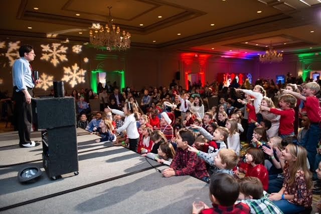 Military families attend the Yellow Ribbons United Winter Wonderland event.