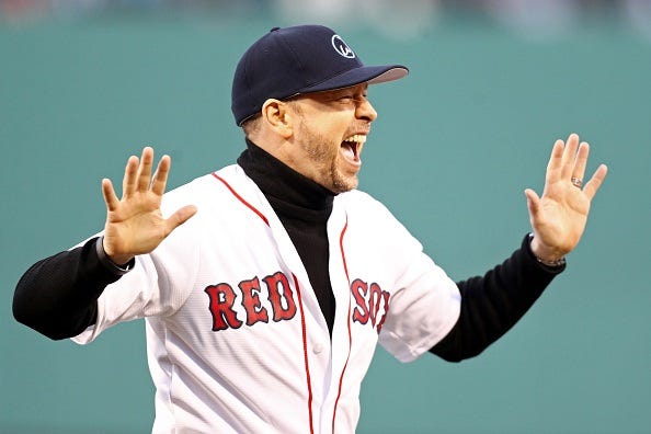 Donnie Wahlberg at Fenway Park
