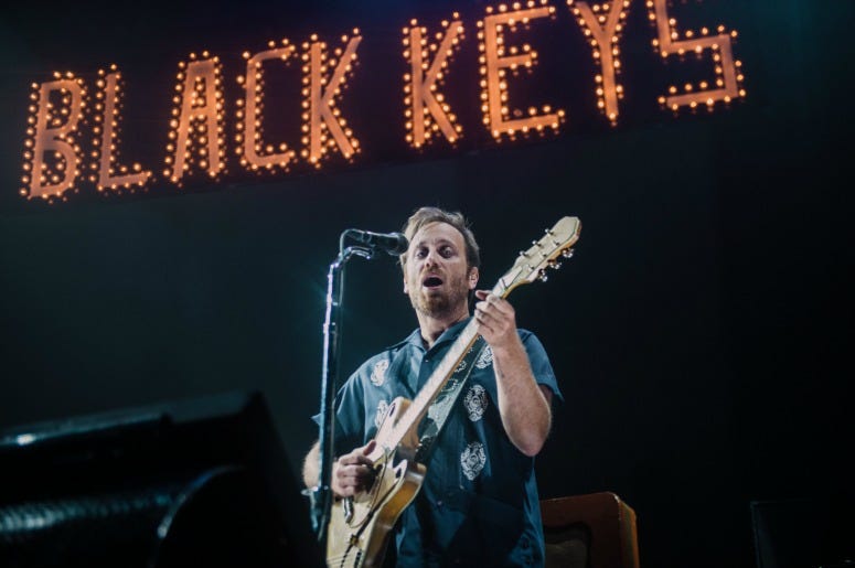 DAn Auerbach of The Black Keys performs on stage