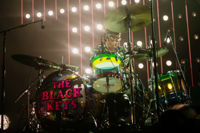 Patrick Carney of The Black Keys performs on stage