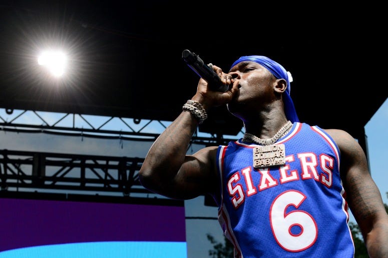 DaBaby performs onstage during Made In America