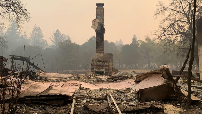 Homes across the Napa County community of Deer Park were destroyed by the Glass Fire, which is thought to have ignited nearby.