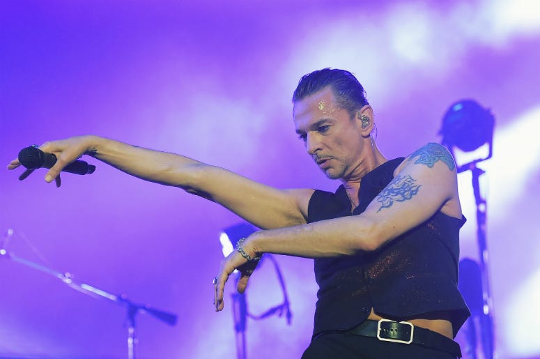 Dave Gahan of Depeche Mode performs at American Airlines Arena