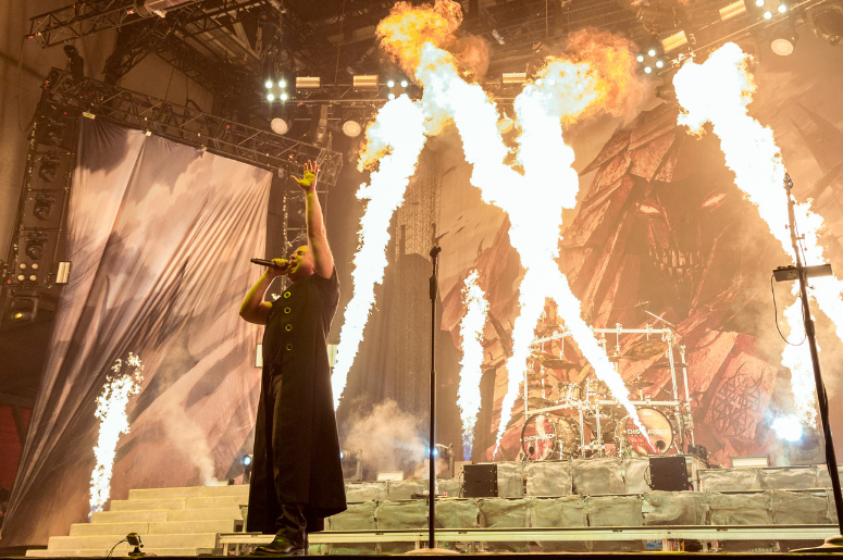 disturbed on stage