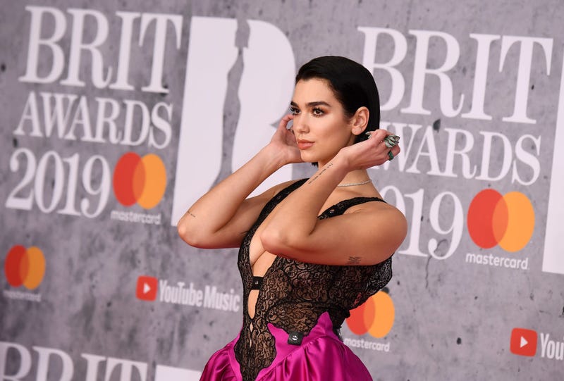 Dua Lipa attends The BRIT Awards 2019 held at The O2 Arena on February 20, 2019 in London, England