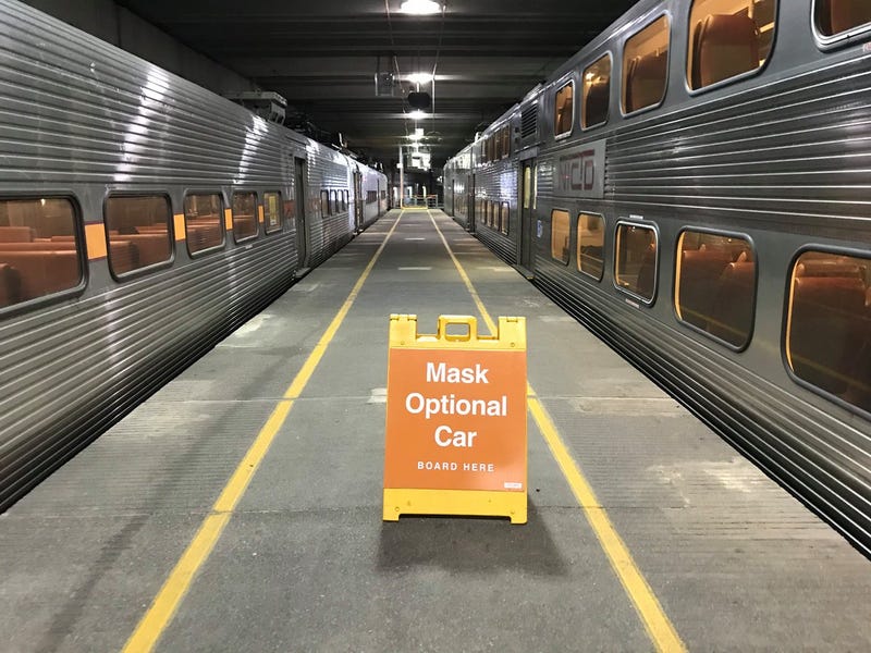 South Shore train line offering passengers a “mask-optional car”