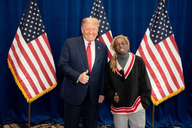 President Trump and Lil Wayne on Oct. 29, 2020